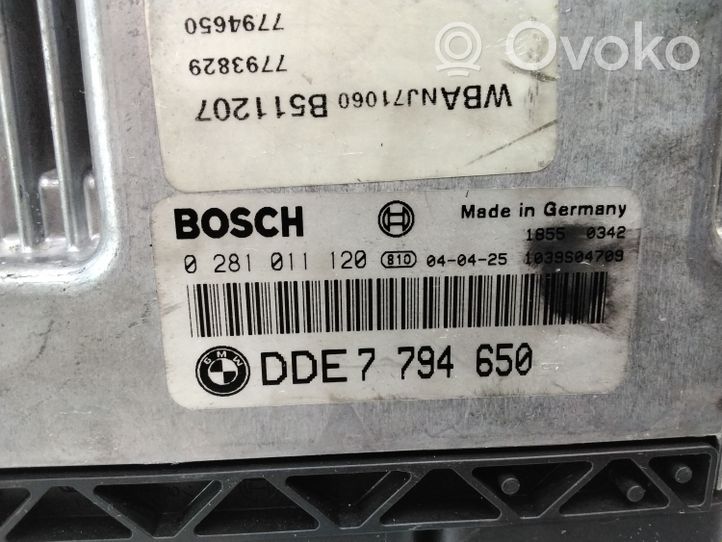 BMW 5 E60 E61 Calculateur moteur ECU 7794650