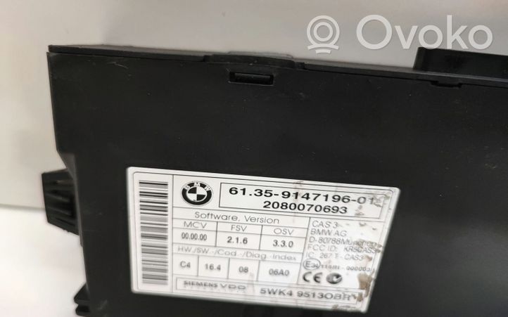 BMW 3 E90 E91 Kit centralina motore ECU e serratura 9147196