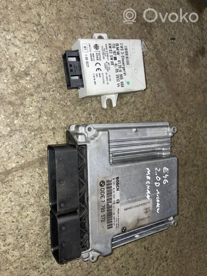 BMW 3 E46 Kit centralina motore ECU e serratura 7789572