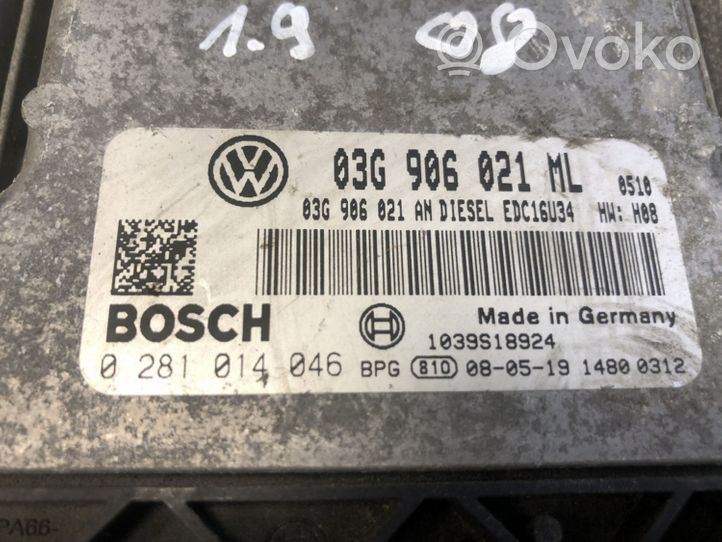 Volkswagen Touran I Sterownik / Moduł ECU 03G906021ML