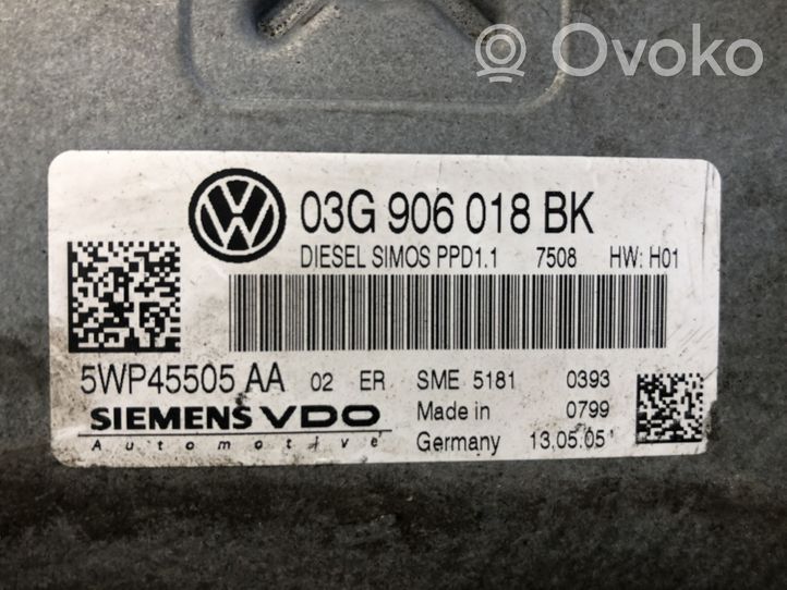 Volkswagen PASSAT B6 Moottorin ohjainlaite/moduuli 03G906018BK