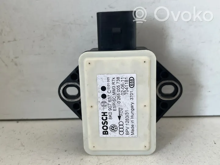 Audi Q5 SQ5 ESP acceleration yaw rate sensor 8K0907637C