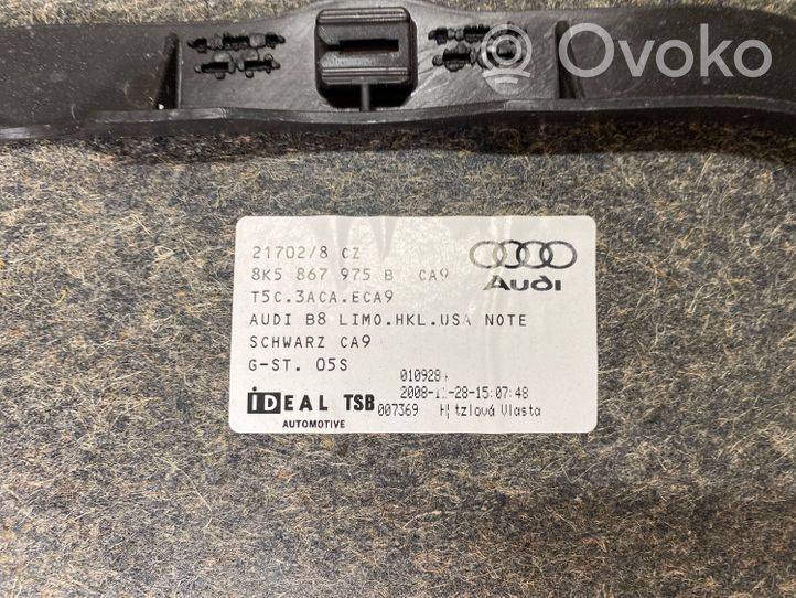 Audi A4 S4 B8 8K Apatinis, bagažinės šono, apdailos skydas 8K5867975B