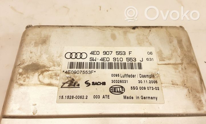 Audi A8 S8 D3 4E Sterownik / Moduł zawieszenia pneumatycznego 4E0907553F