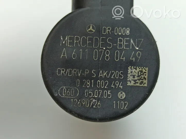 Mercedes-Benz E W211 Regolatore di pressione del carburante A6110780449