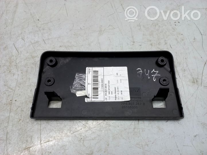 Volkswagen Touareg II Support de plaque d'immatriculation 7P6807287B