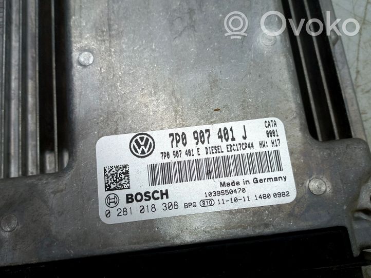 Volkswagen Touareg II Kit centralina motore ECU e serratura 7P0907401J