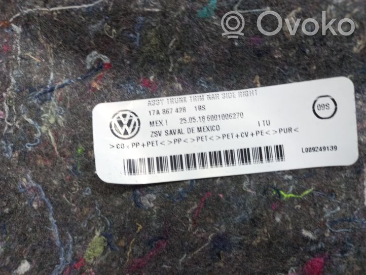 Volkswagen Jetta USA Garniture panneau latérale du coffre 17A867428