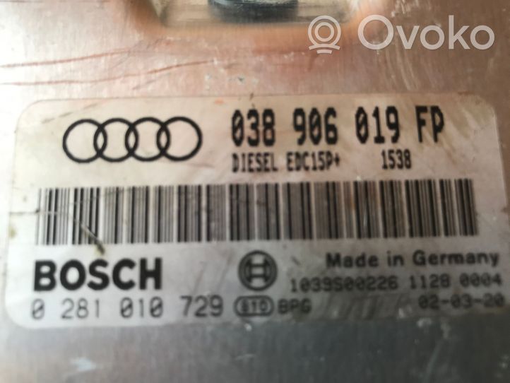 Audi A4 S4 B6 8E 8H Moottorin ohjainlaite/moduuli 038906019FP
