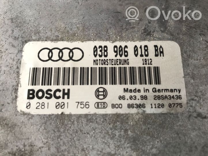 Audi A3 S3 8L Moottorin ohjainlaite/moduuli 038906018BA