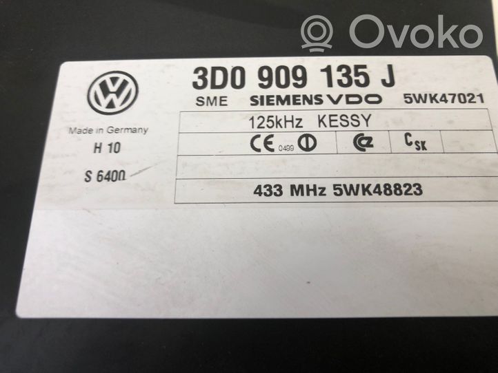 Volkswagen Touareg I Door central lock control unit/module 3D0909135J