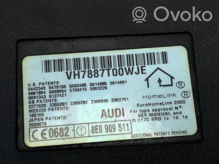 Audi A4 S4 B6 8E 8H Kiti valdymo blokai/ moduliai 8E0909511