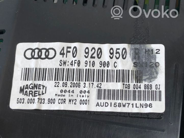 Audi A6 Allroad C6 Spidometras (prietaisų skydelis) 4F0920950R