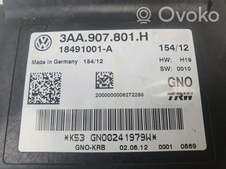 Volkswagen PASSAT B7 Module de commande de frein à main 3AA907801H