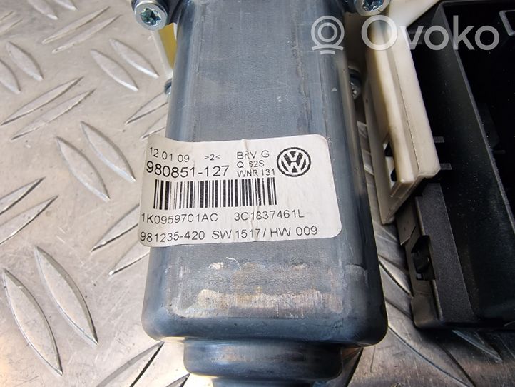 Volkswagen PASSAT B6 Silniczek podnośnika szyby drzwi przednich 1K0959793N