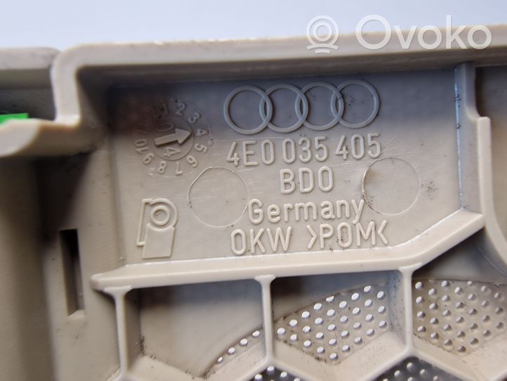 Audi A8 S8 D3 4E Grilles, couvercle de haut-parleur porte avant 4E0035405