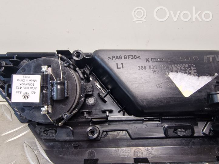 Volkswagen PASSAT B8 Manecilla interna puerta trasera 3G0867449