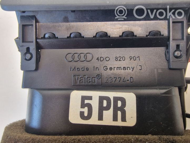 Audi A8 S8 D2 4D Garniture, panneau de grille d'aération latérale 4D0820901