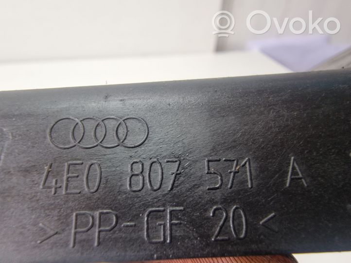 Audi A8 S8 D3 4E Support de coin de pare-chocs 4E0807571A