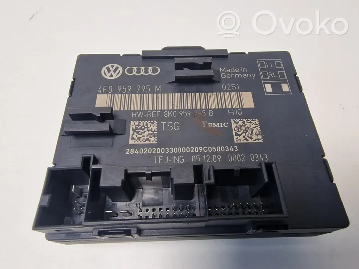 Audi A6 S6 C6 4F Durų elektronikos valdymo blokas 4F0959795M