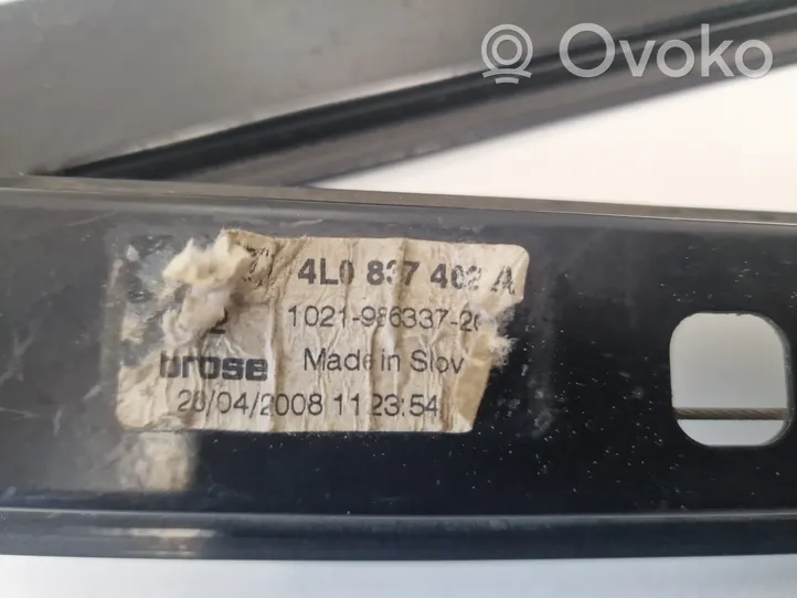 Audi Q7 4L Mécanisme de lève-vitre avant sans moteur 4L0837462A