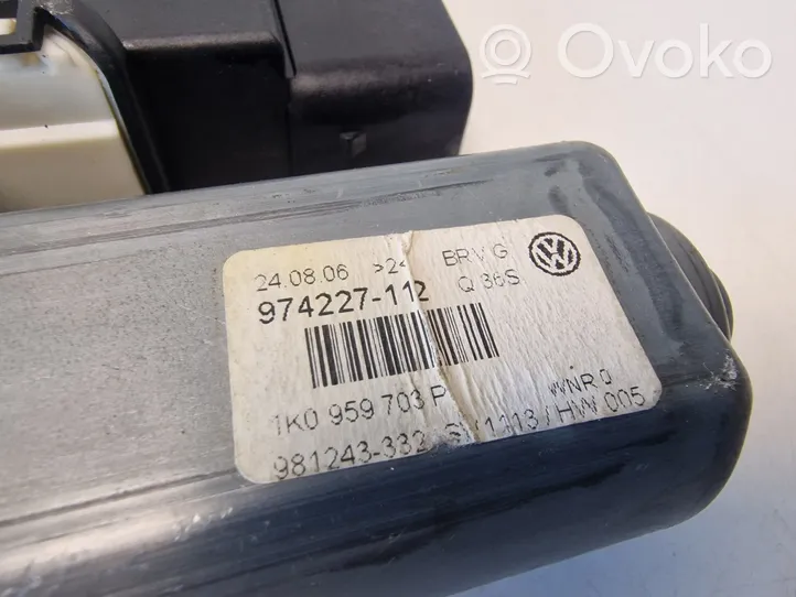 Volkswagen PASSAT B6 Takaoven ikkunan nostomoottori 1K0959703P