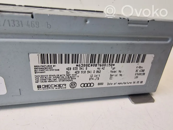 Audi Q7 4L Radio/CD/DVD/GPS-pääyksikkö 4E0035541S