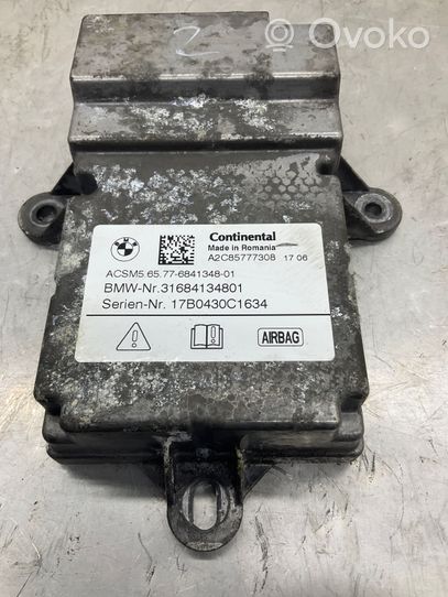 BMW 5 G30 G31 Module de contrôle airbag 6841348