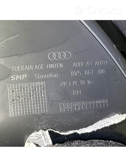 Audi A3 S3 8V Front door card panel trim 8V5867306