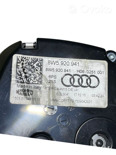 Audi A4 S4 B9 Compteur de vitesse tableau de bord 8W5920941