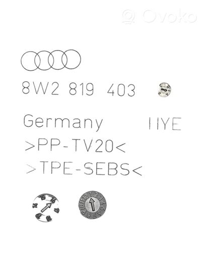 Audi A4 S4 B9 Listwa szyby czołowej / przedniej 8W2819403