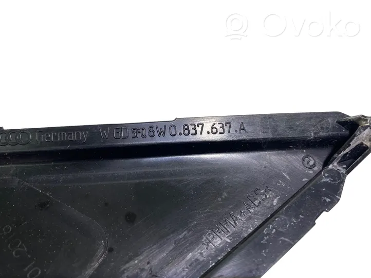 Audi A4 S4 B9 Rivestimento modanatura del vetro della portiera anteriore 8W0837637A