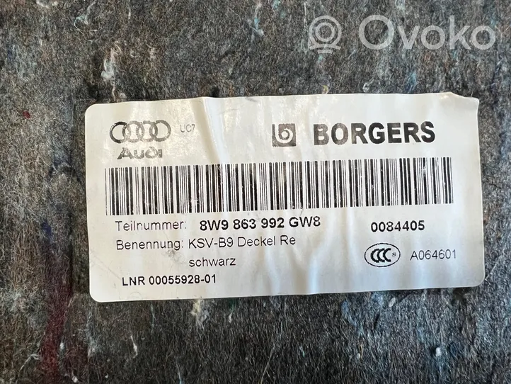 Audi A4 S4 B9 Glove box in trunk 8W9863992