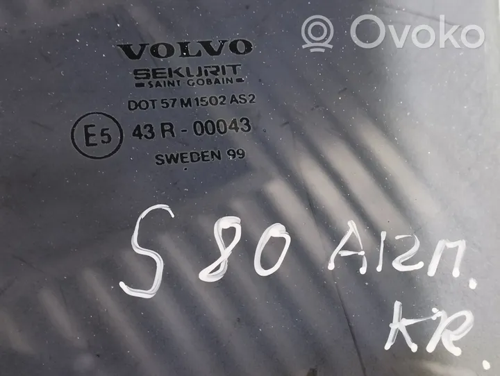 Volvo S80 Vitre de fenêtre porte arrière DOT57M1502AS2