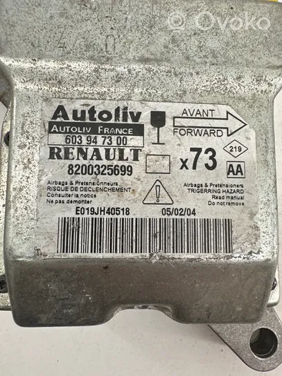 Renault Vel Satis Module de contrôle airbag 8200325699