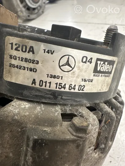 Mercedes-Benz CLK A209 C209 Generatore/alternatore A0111546402