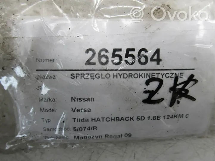 Nissan Versa Przekładnia hydrokinetyczna 
