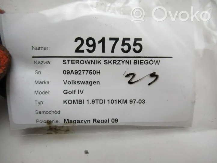 Volkswagen Golf IV Sterownik / Moduł skrzyni biegów 09A927750H