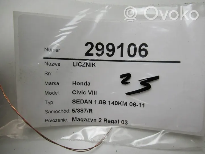 Honda Civic Licznik / Prędkościomierz 78100-SNA-A130