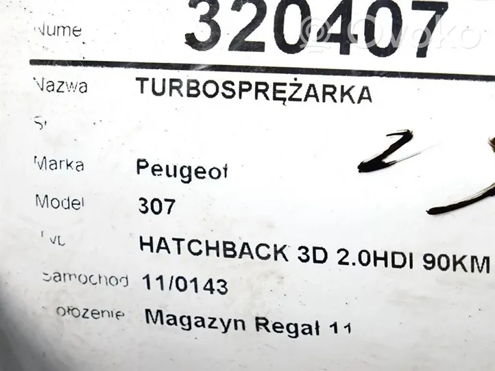 Peugeot 307 Turbine 9645247080
