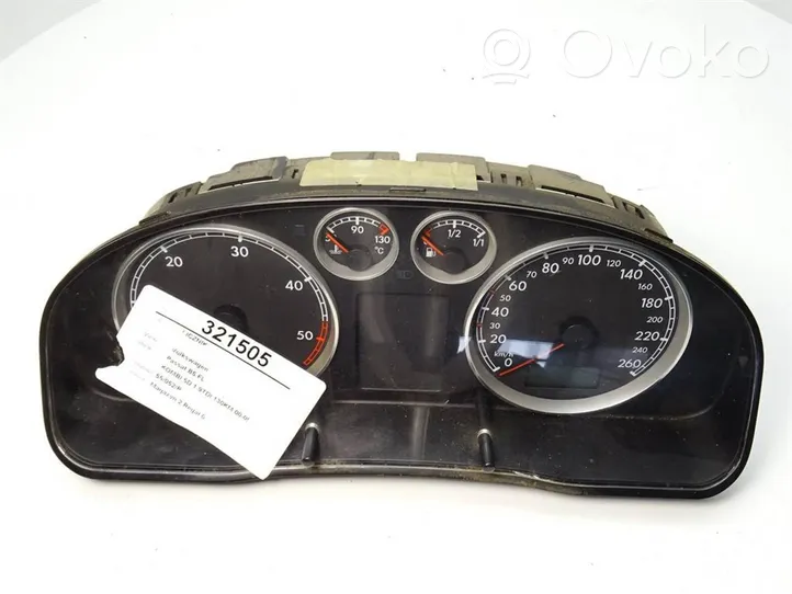 Volkswagen PASSAT B5.5 Compteur de vitesse tableau de bord 3B0920806A