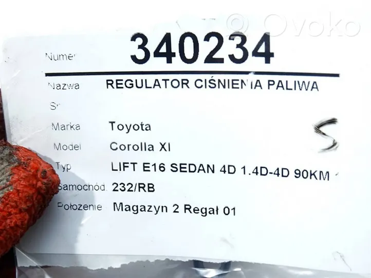 Toyota Corolla E160 E170 Degalų slėgio reguliatorius 0928400803