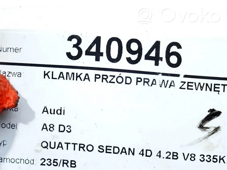 Audi A8 S8 D3 4E Maniglia esterna per portiera anteriore 