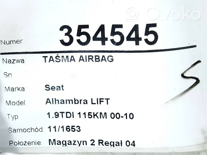 Seat Alhambra (Mk1) Taśma / Pierścień ślizgowy Airbag 1J0959653B