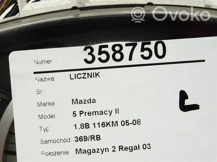 Mazda 5 Spidometrs (instrumentu panelī) CDCC33B