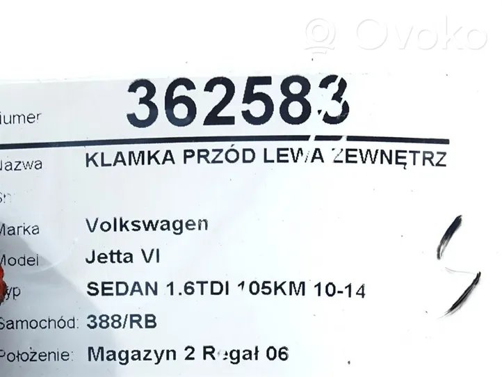 Volkswagen Jetta V Etuoven ulkokahva 