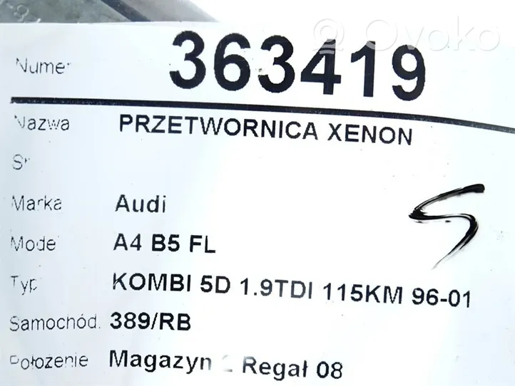 Audi A4 S4 B5 8D Sprieguma pārveidotājs / pārveidotāja modulis 