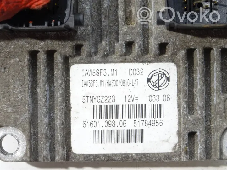 Fiat Grande Punto Komputer / Sterownik ECU silnika 51784956