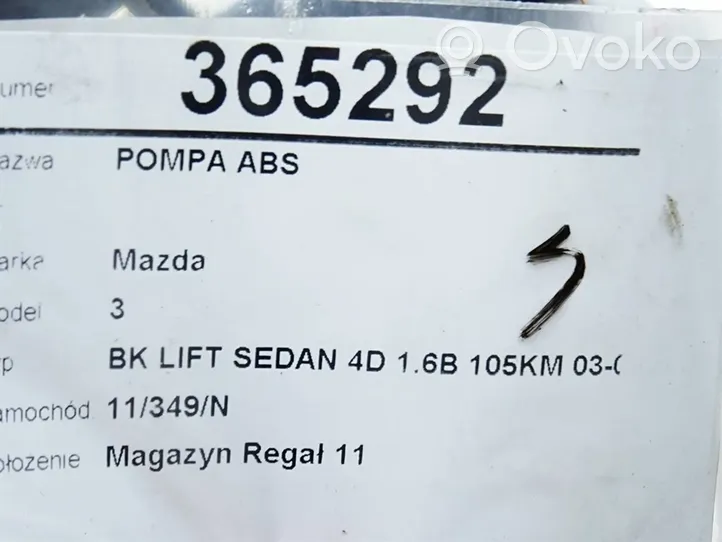 Mazda 3 II ABS-pumppu 3M51-2C405-HA