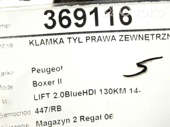 Peugeot Boxer Takaoven ulkokahva NV28787